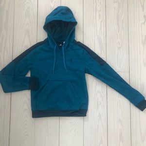 Adidas sweatshirt.  Heathered teal color.